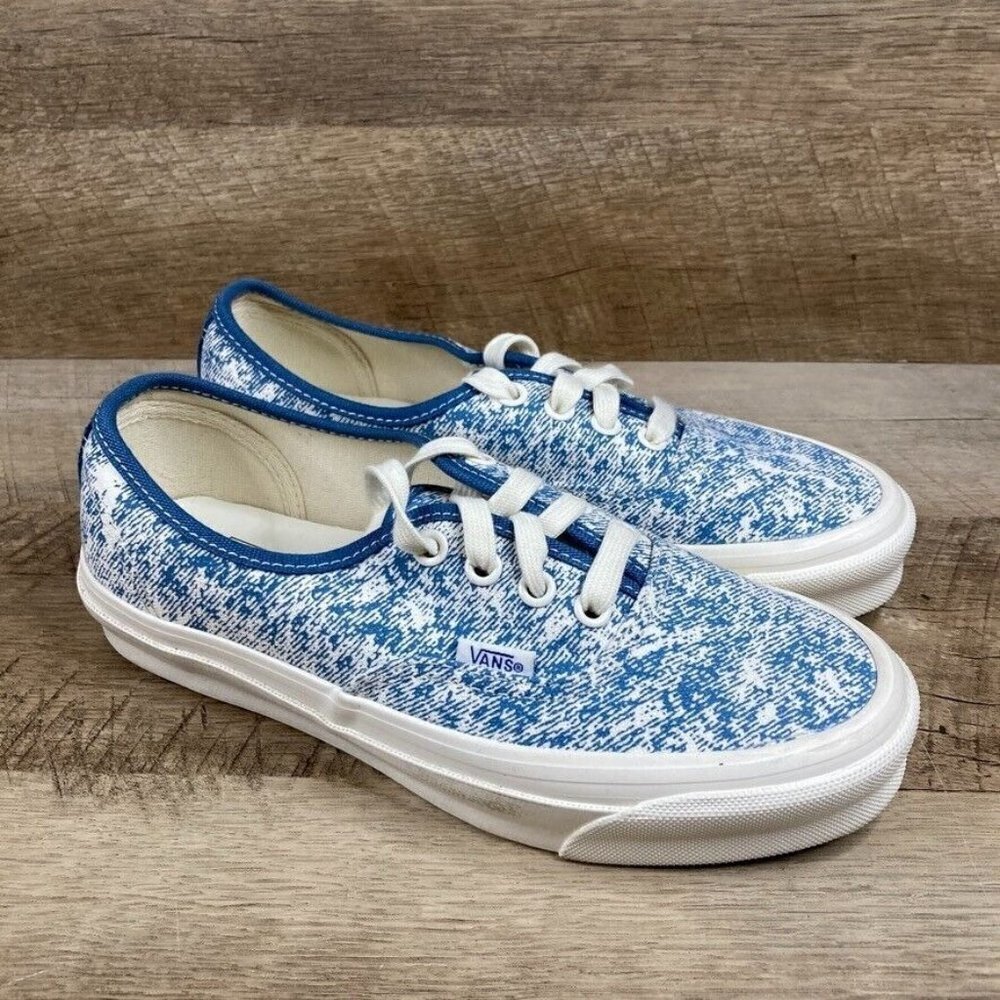 VANS OG Authentic LX Acid Wash Navy Marshmallow Skate Shoes Women's Size 6.5 NEW